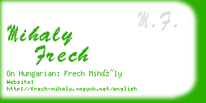 mihaly frech business card